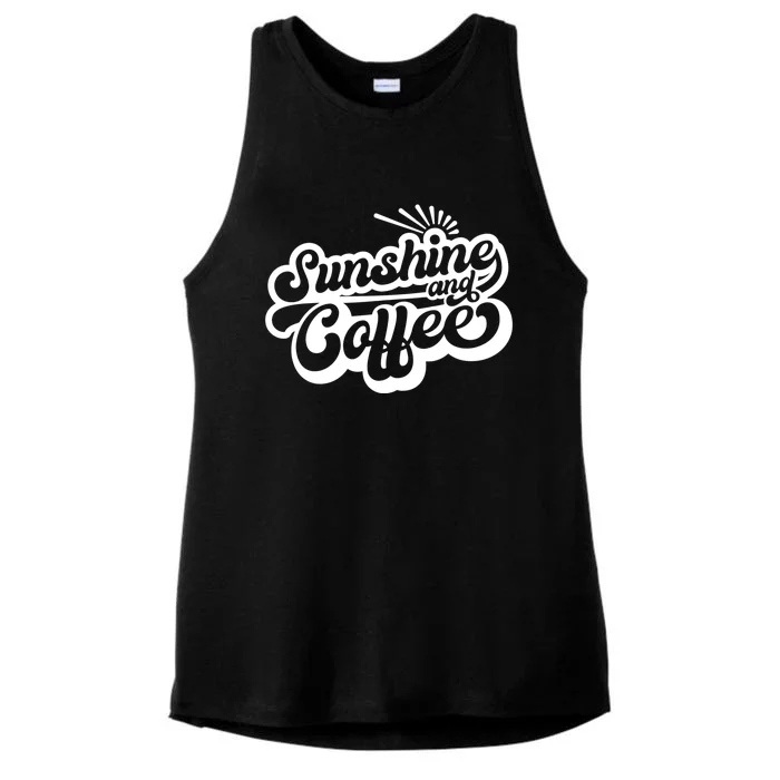 Coffee Lover Summer Vibes Vacay Mode Sunshine And Coffee Cool Gift Ladies Tri-Blend Wicking Tank