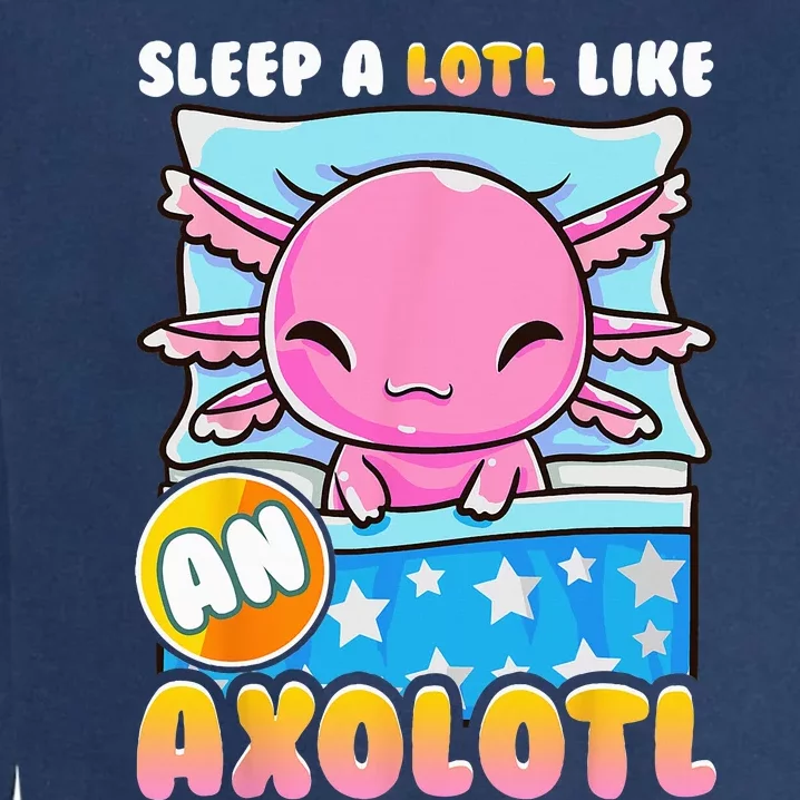 Cute Lazy Sleeping Axolotl Lover Nap Sleep Garment-Dyed Sweatshirt