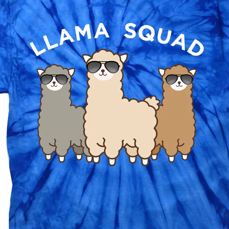 Cool Llama Squad Funny Gift Cria Herd Of Llamas Apparel Tie-Dye T-Shirt