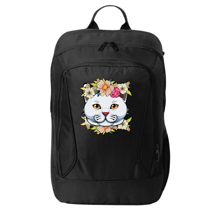 Cat Lover Spring Floral Gift City Backpack