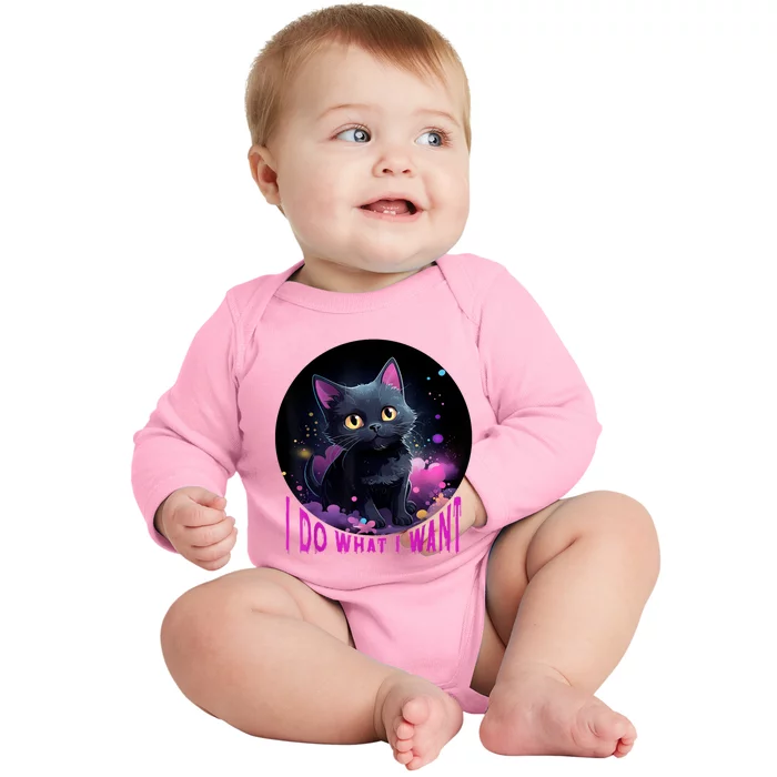 Cat LoverS Sarcastic Humor Funny Cat Lovers Baby Long Sleeve Bodysuit