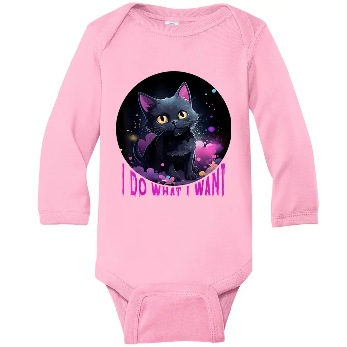 Cat LoverS Sarcastic Humor Funny Cat Lovers Baby Long Sleeve Bodysuit