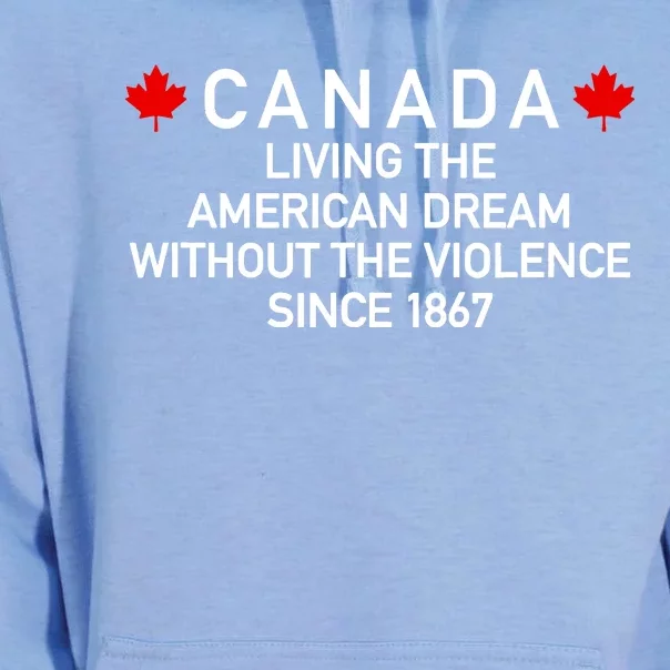 Canada Living The American Dream The Violence Since 1867 Unisex Surf Hoodie