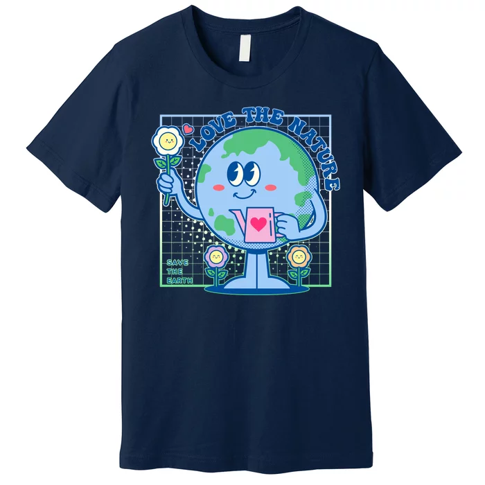 Cute Love The Nature Save The Earth Celebrate Earth Day Premium T-Shirt