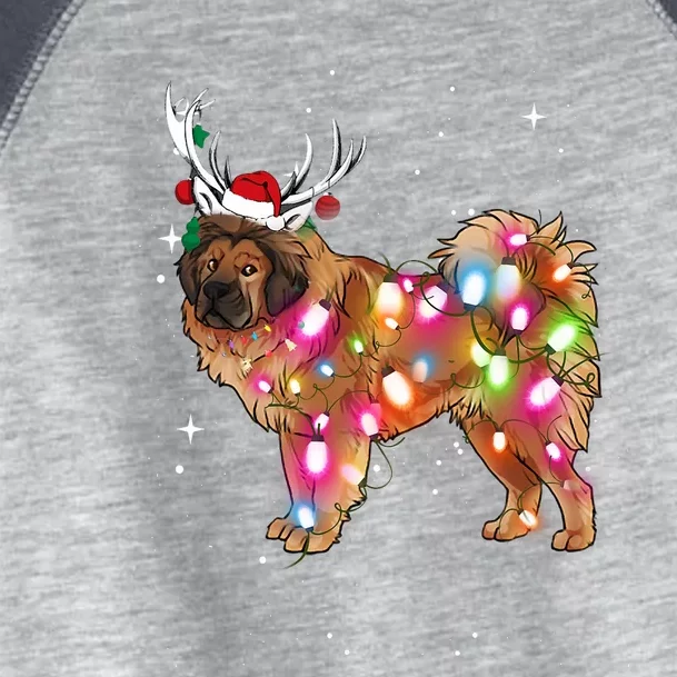 Christmas Lights Tibetan Mastiff Dog Toddler Fine Jersey T-Shirt