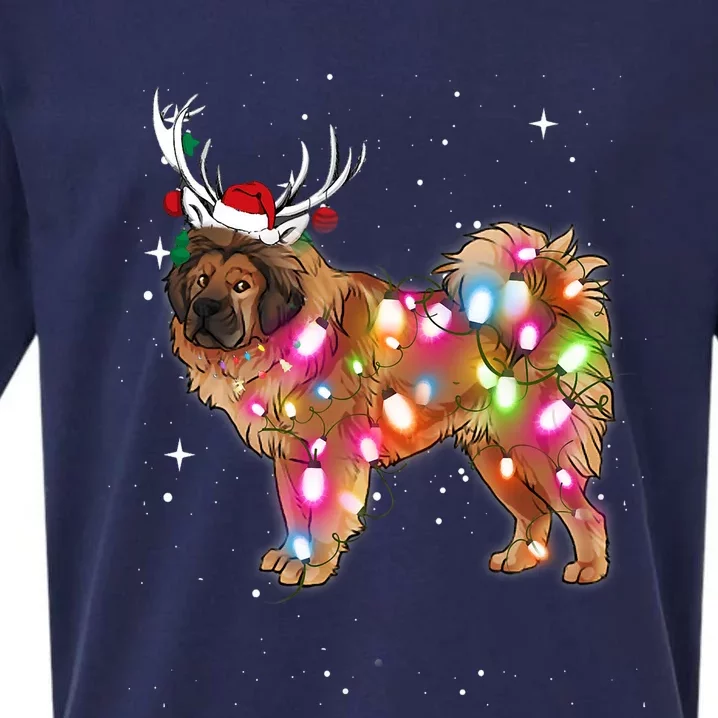 Christmas Lights Tibetan Mastiff Dog Sueded Cloud Jersey T-Shirt