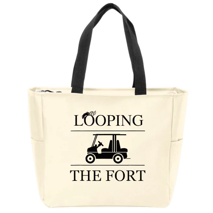 Camping Looping The Fort Zip Tote Bag