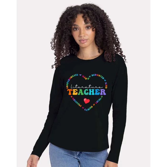 Cute Literature Teacher Appreciati To School Gift Womens Cotton Relaxed Long Sleeve T-Shirt