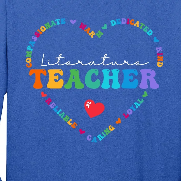 Cute Literature Teacher Appreciati To School Gift Tall Long Sleeve T-Shirt