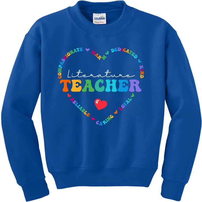 Cute Literature Teacher Appreciati To School Gift Kids Sweatshirt