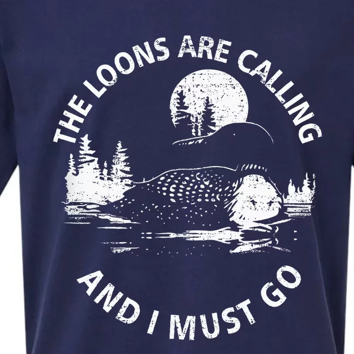 Common Loon The Loons Are Calling And I Must Go Animal Lover Sueded Cloud Jersey T-Shirt