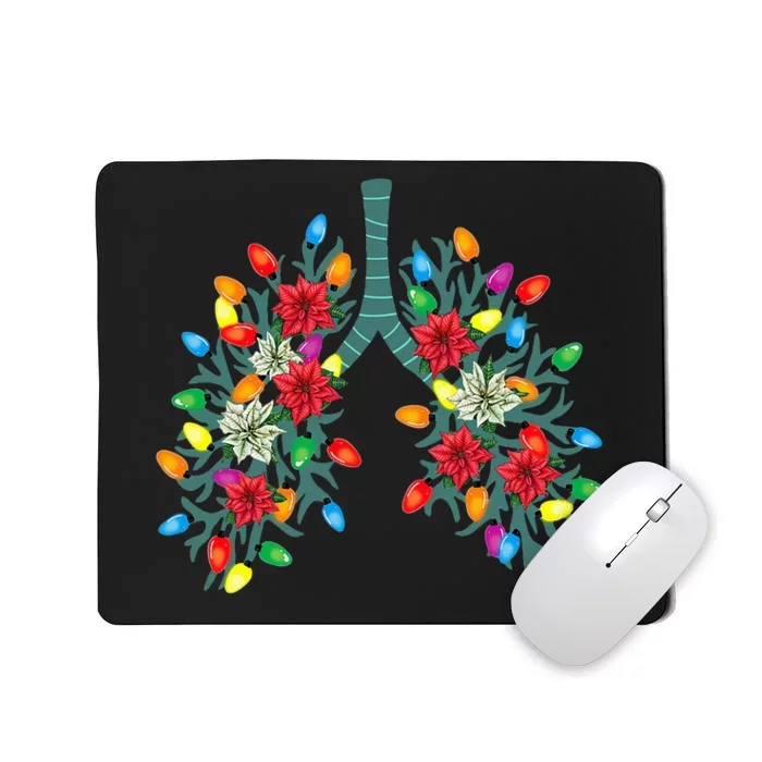 Christmas Light Therapist Funny Respiratory Therapy Lung RN Mousepad