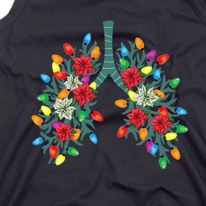 Christmas Light Therapist Funny Respiratory Therapy Lung RN Tank Top