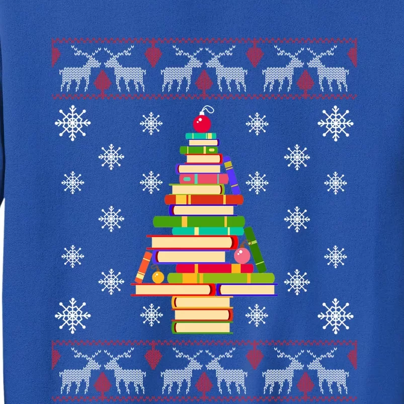 Christmas Library Tree Funny Funny Gift For Reading Book Lovers Gift Sweatshirt