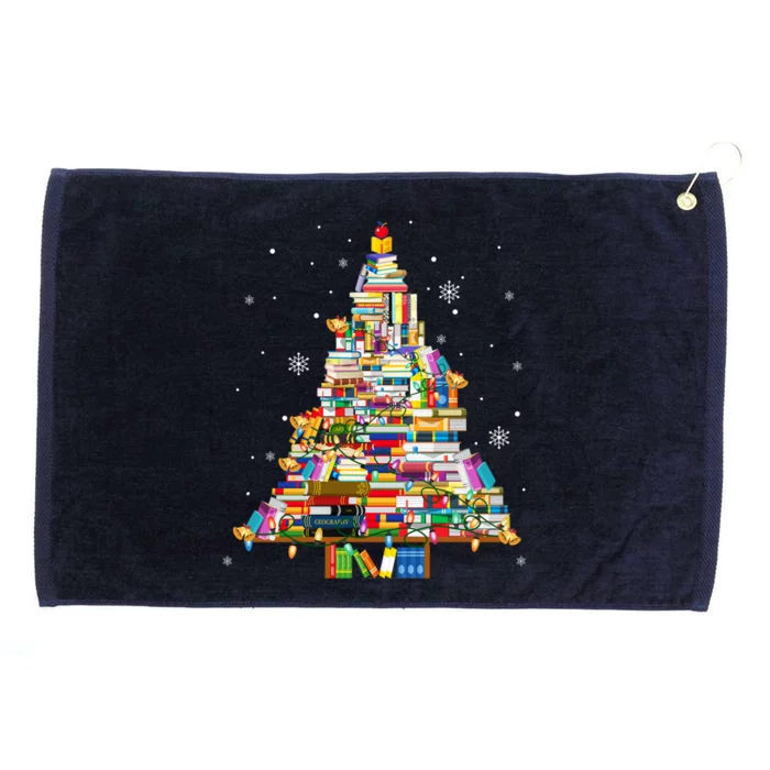 Christmas Library Tree Lights For Librarian And Book Lover Meaningful Gift Grommeted Golf Towel