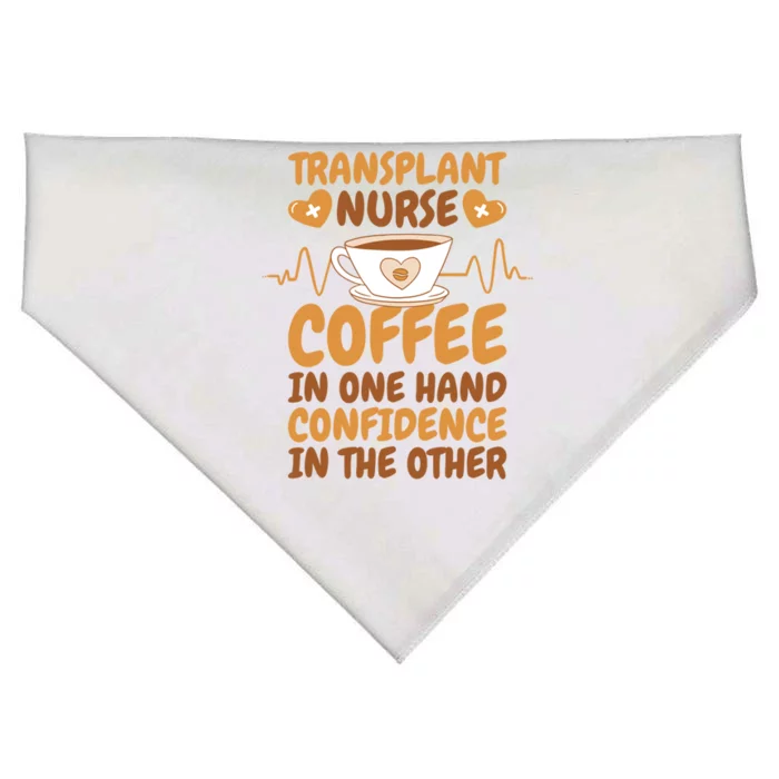 Coffee Lover Transplant Nurse For Organ Transplant Gift USA-Made Doggie Bandana