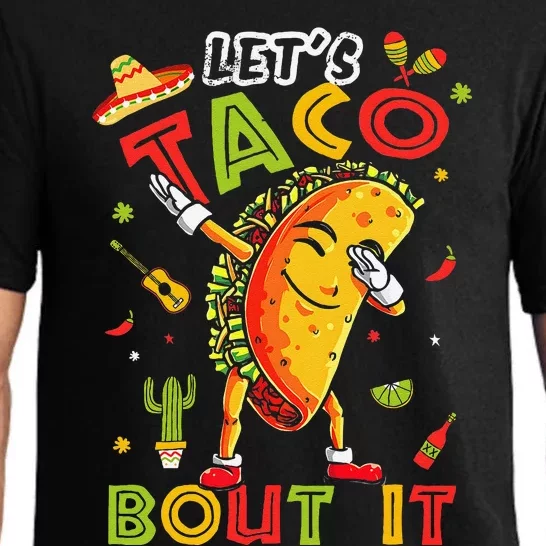 Cute LetS Taco Bout It Funny Mexican Taco Cinco De Mayo Pajama Set