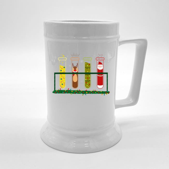 Christmas Lab Technician Laboratory Tech Holiday Party Front & Back Beer Stein