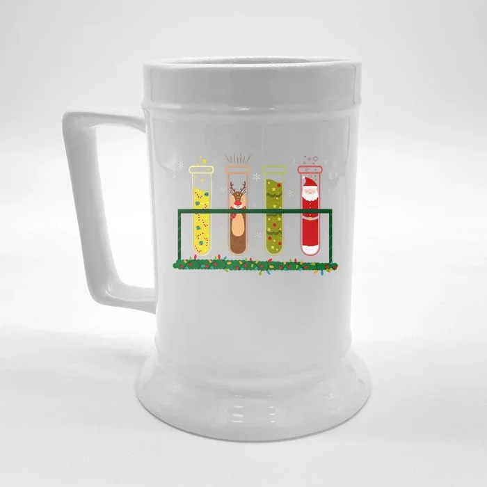 Christmas Lab Technician Laboratory Tech Holiday Party Front & Back Beer Stein