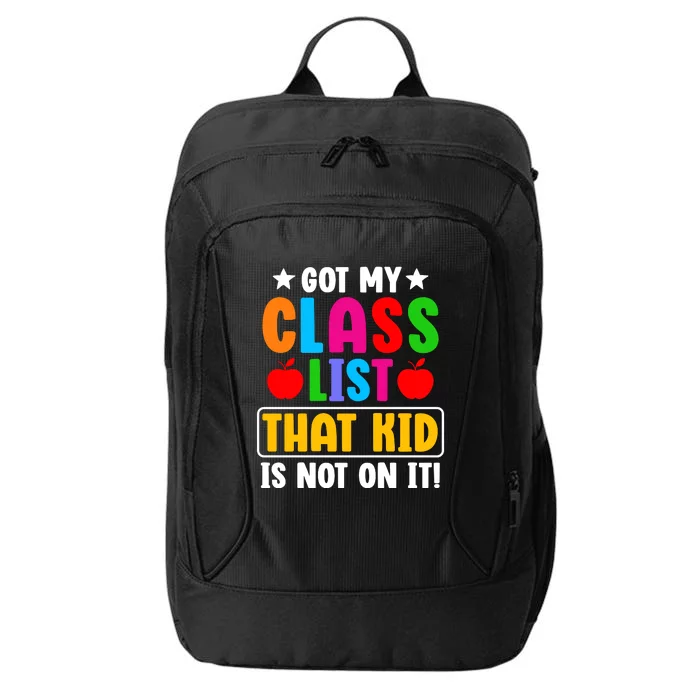 Class List That Kids Back To School City Backpack