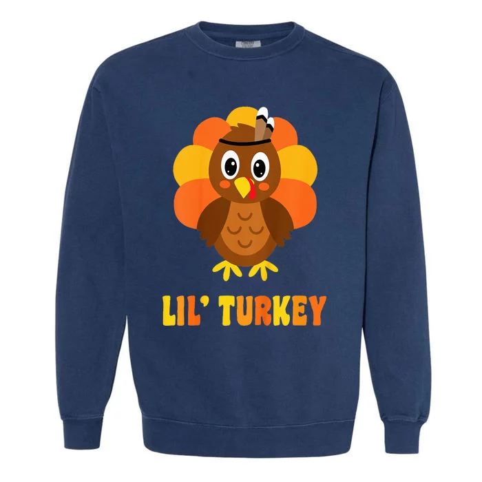 Cute Lil Turkey  Thanksgiving Garment-Dyed Sweatshirt