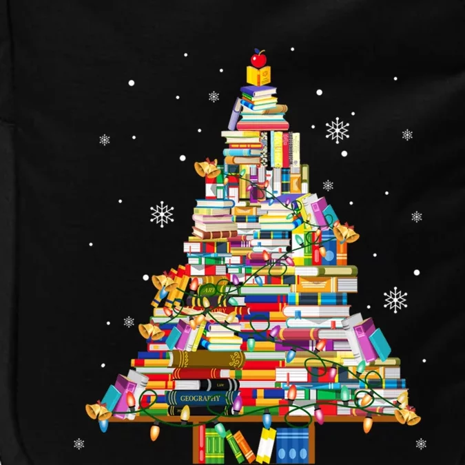 Christmas Library Tree Lights For Librarian And Book Lover Cute Gift Impact Tech Backpack