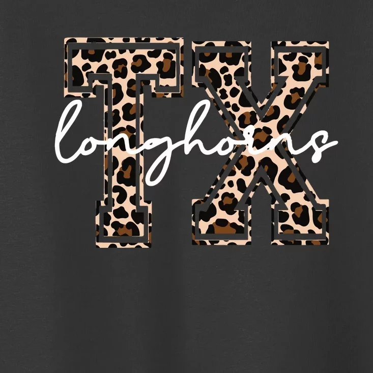 Cheetah Longhorns Tx Longhorn Bella Toddler T-Shirt