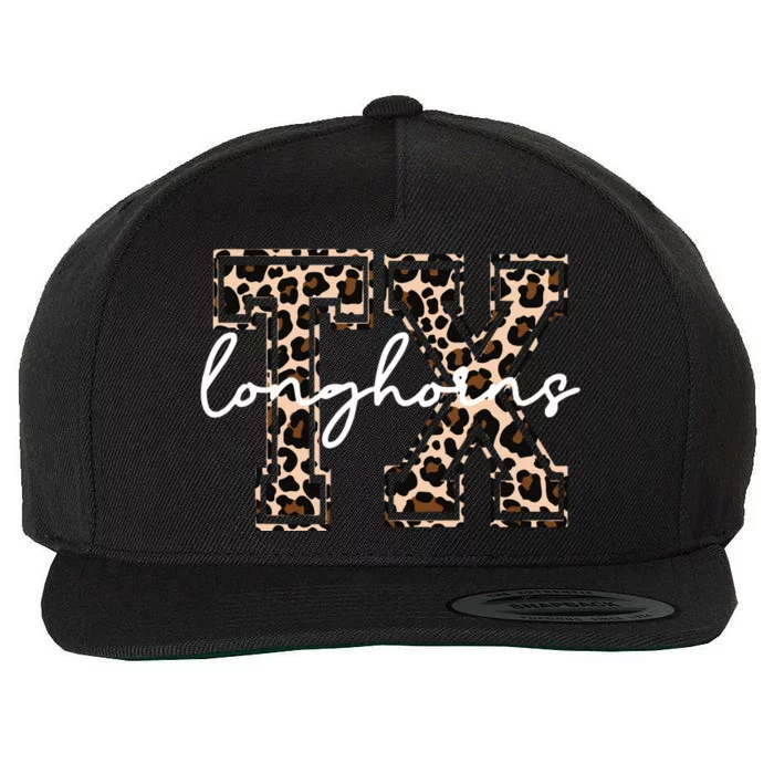 Cheetah Longhorns Tx Longhorn Bella Wool Snapback Cap