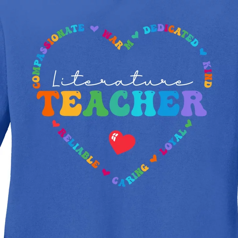 Cute Literature Teacher Appreciati To School Gift Ladies Long Sleeve Shirt