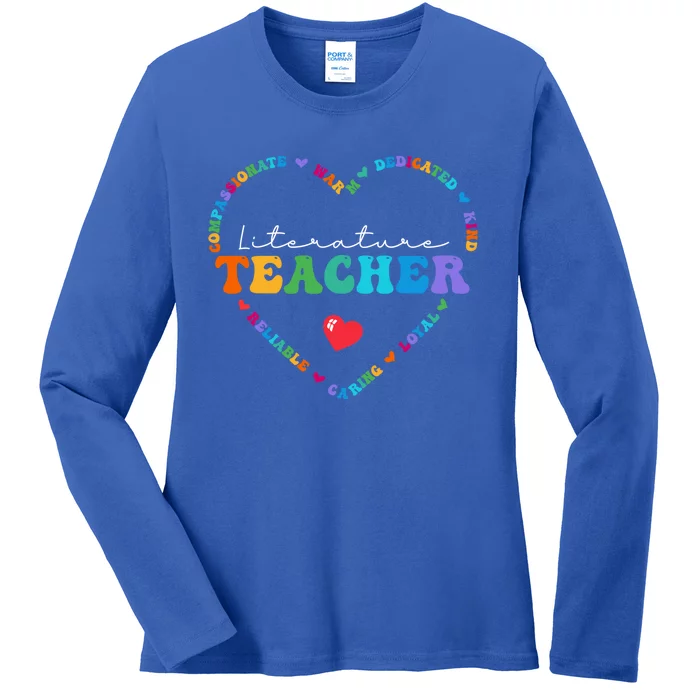 Cute Literature Teacher Appreciati To School Gift Ladies Long Sleeve Shirt