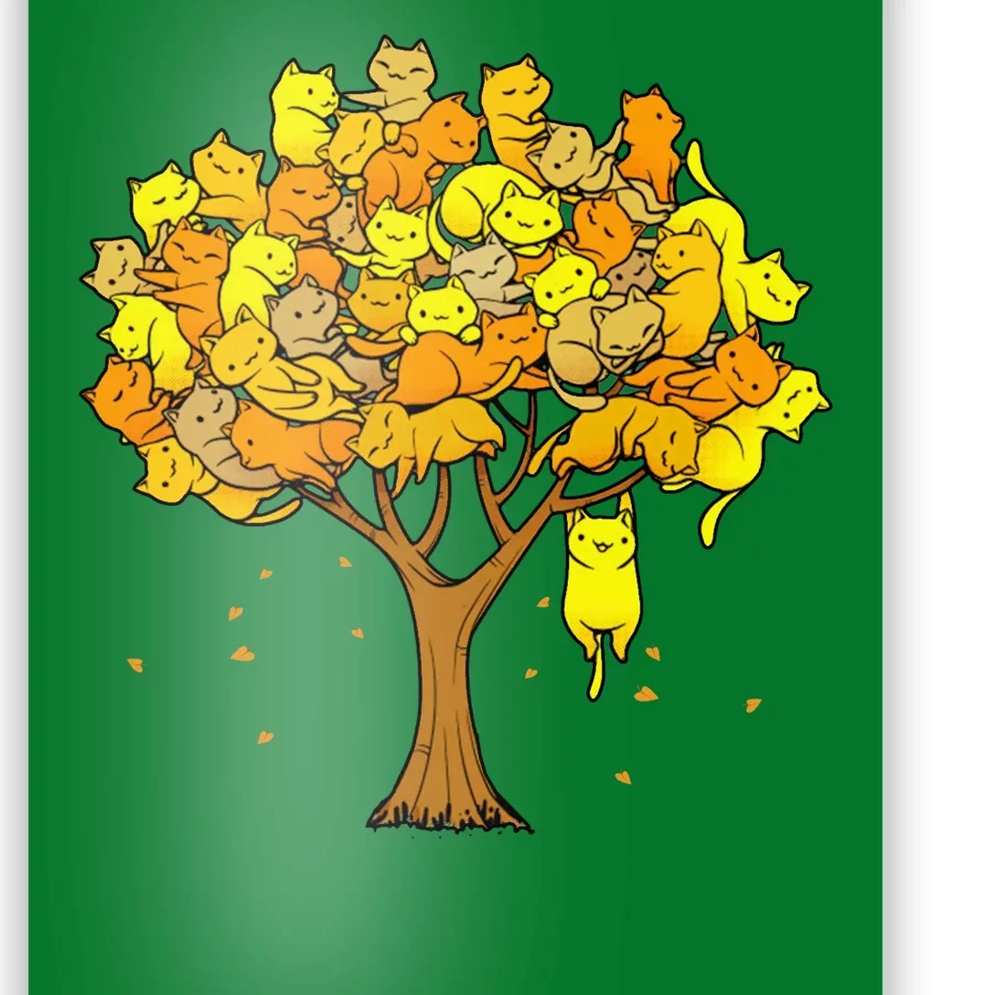 Cat Lover Tree Cute Poster