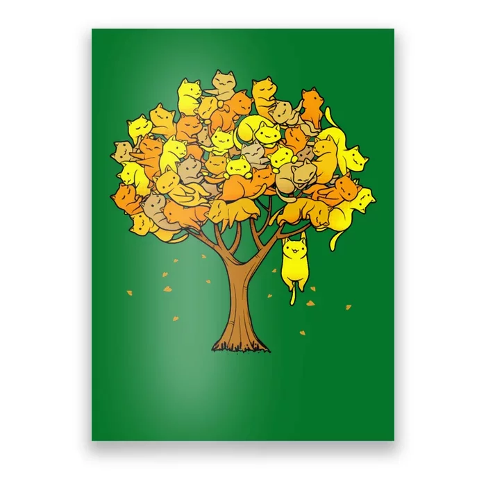 Cat Lover Tree Cute Poster