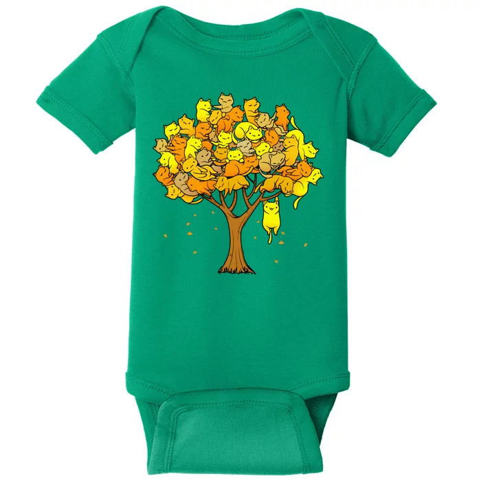 Cat Lover Tree Cute Baby Bodysuit