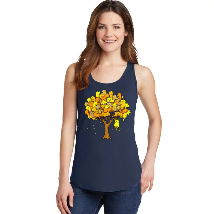 Cat Lover Tree Cute Ladies Essential Tank