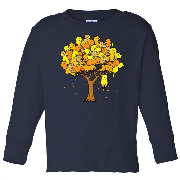 Cat Lover Tree Cute Toddler Long Sleeve Shirt