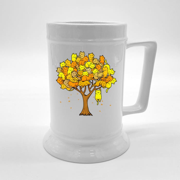 Cat Lover Tree Cute Front & Back Beer Stein