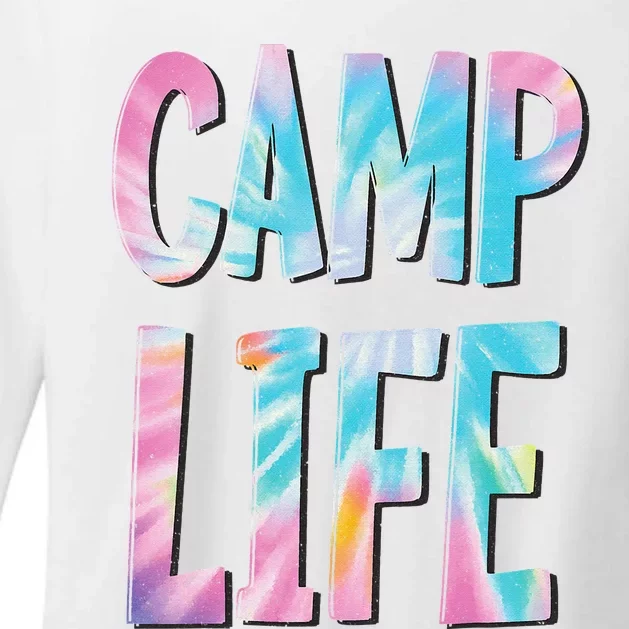 Camp Life TieDie Summer Top for Summer Camp Tee Womens CVC Long Sleeve Shirt