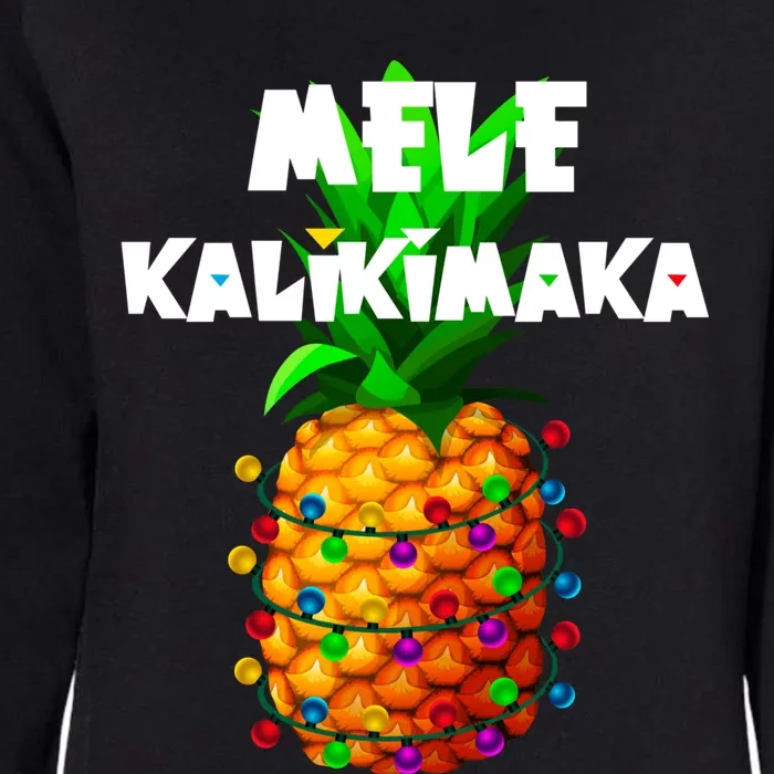 Christmas Lights Tree Pineapple Mele Kalikimaka Hawaii Xmas Womens California Wash Sweatshirt