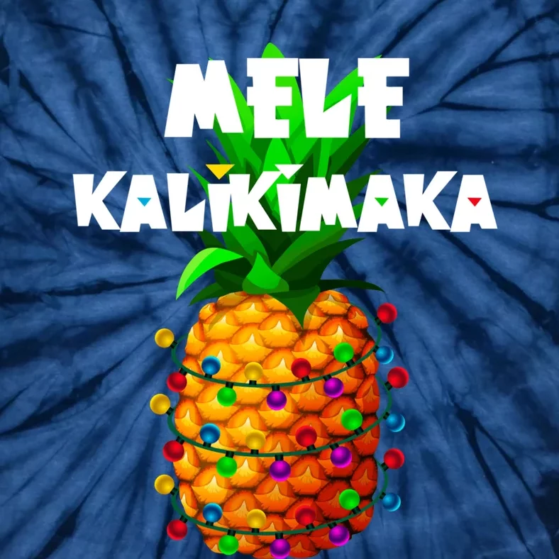 Christmas Lights Tree Pineapple Mele Kalikimaka Hawaii Xmas Tie-Dye T-Shirt