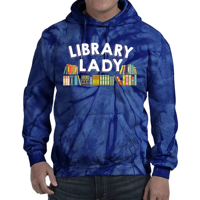 Cool Librarian Themed Art For Women Library Worker Assistant Tie Dye Hoodie