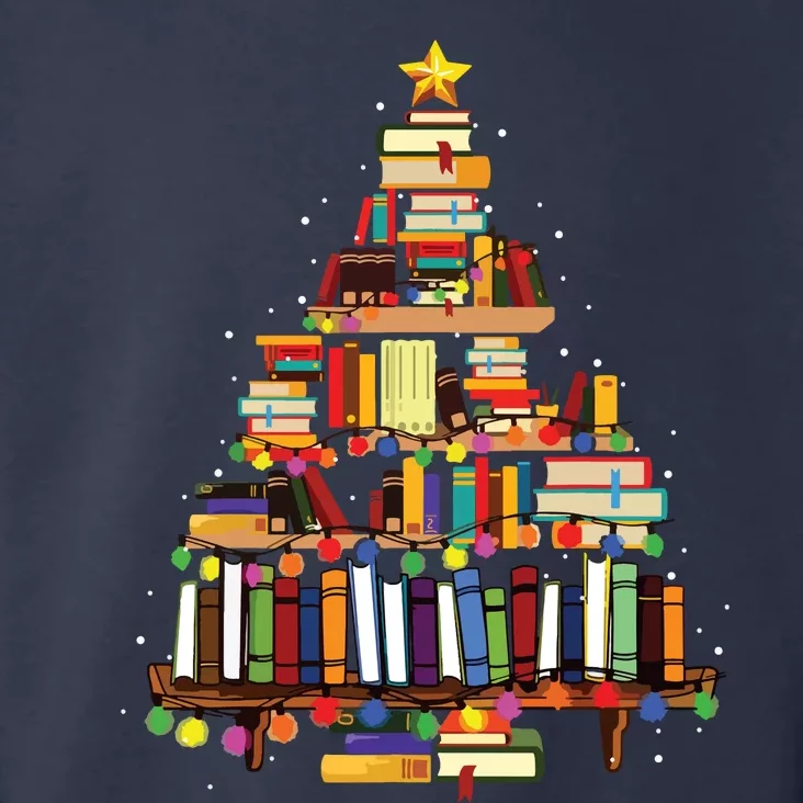 Christmas Library Tree Gift For Librarian And Book Lover Long Sleeve Toddler Hoodie