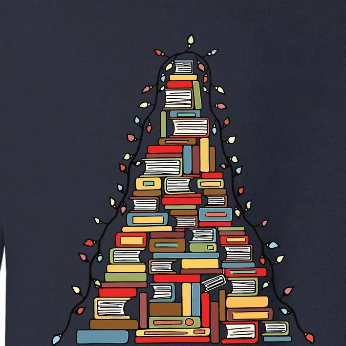 Christmas Library Tree Gift For Librarian And Book Lover Toddler Sweatshirt