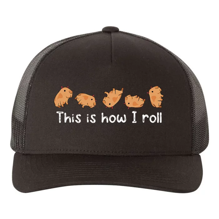 Capybara Lover This Is How I Roll Capybara Yupoong Adult 5-Panel Trucker Hat