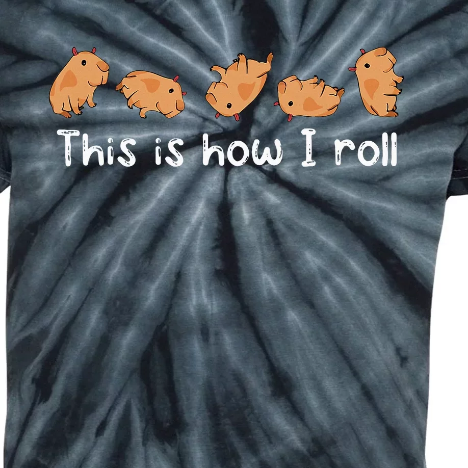 Capybara Lover This Is How I Roll Capybara Kids Tie-Dye T-Shirt