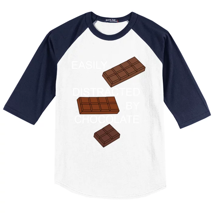 Chocolate Lover Tasty Dark Chocolate Chocolatier Gift Baseball Sleeve Shirt