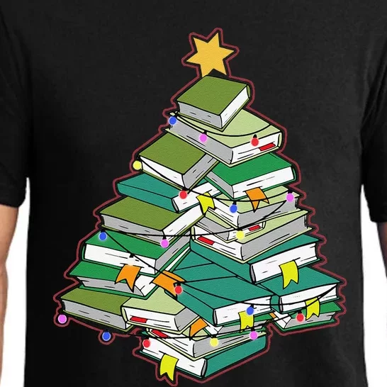 Christmas Library Tree Librarian Book Lover Xmas Pajama Set