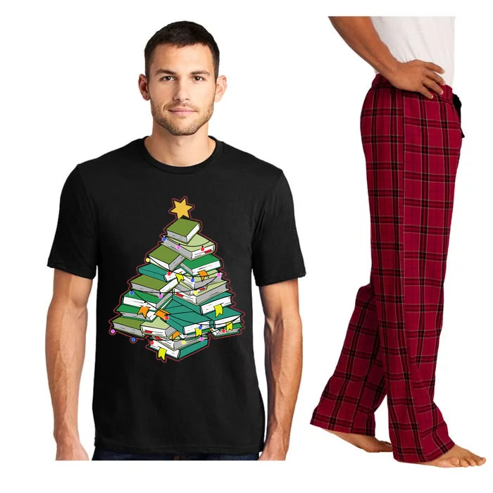 Christmas Library Tree Librarian Book Lover Xmas Pajama Set