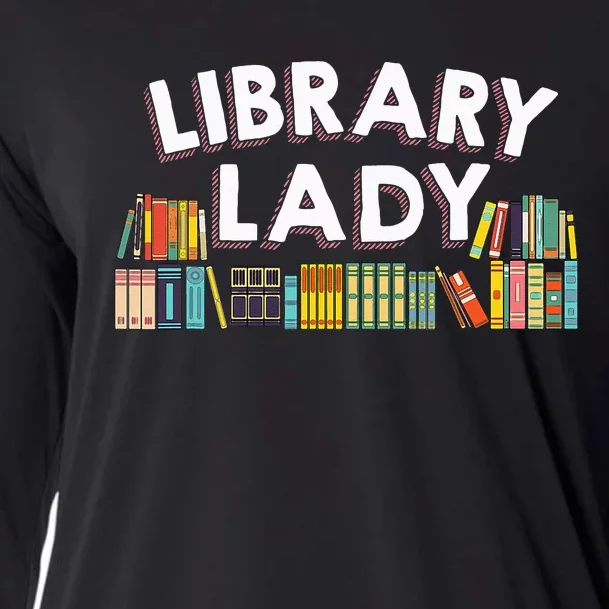 Cool Librarian Themed Art For Women Library Worker Cooling Performance Long Sleeve Crew