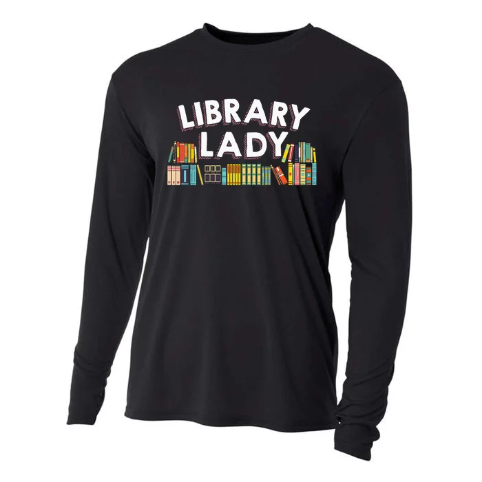 Cool Librarian Themed Art For Women Library Worker Cooling Performance Long Sleeve Crew