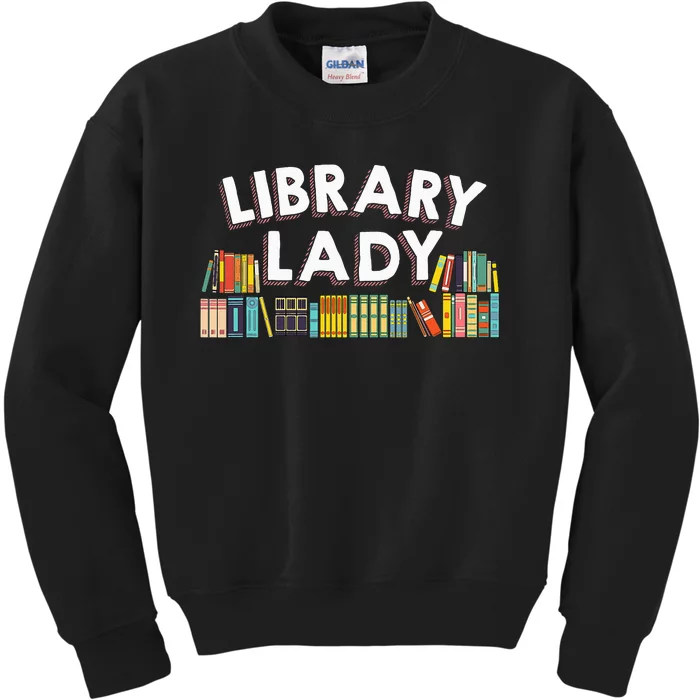 Cool Librarian Themed Art For Women Library Worker Kids Sweatshirt